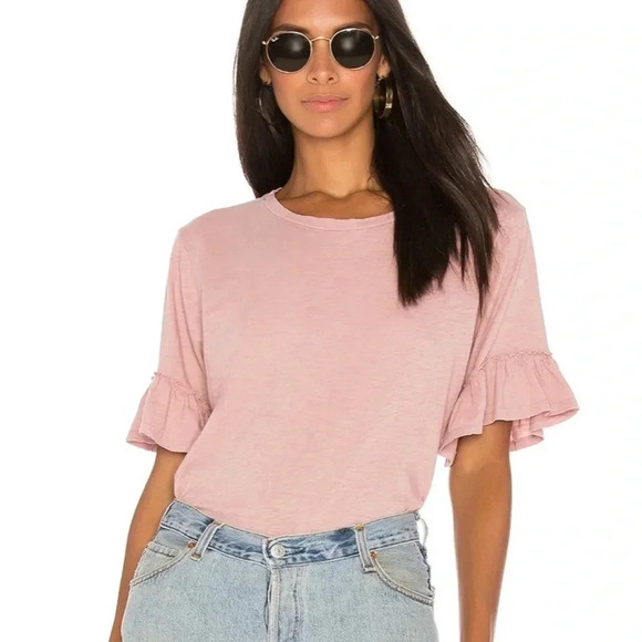 VELVET GRAHAM & SPENCER NEW Rielle Ruffle Tee Top Anthropologie - Picture 2 of 9